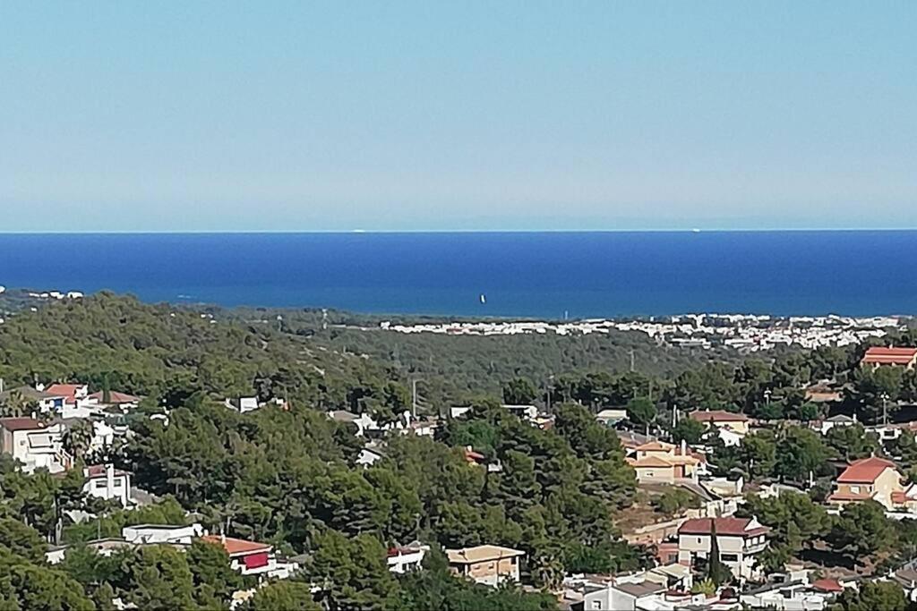 Villa Mas Del Vent- Barbacoa, Jardin, Piscina Privada Y Vistas A Mar Cunit Esterno foto
